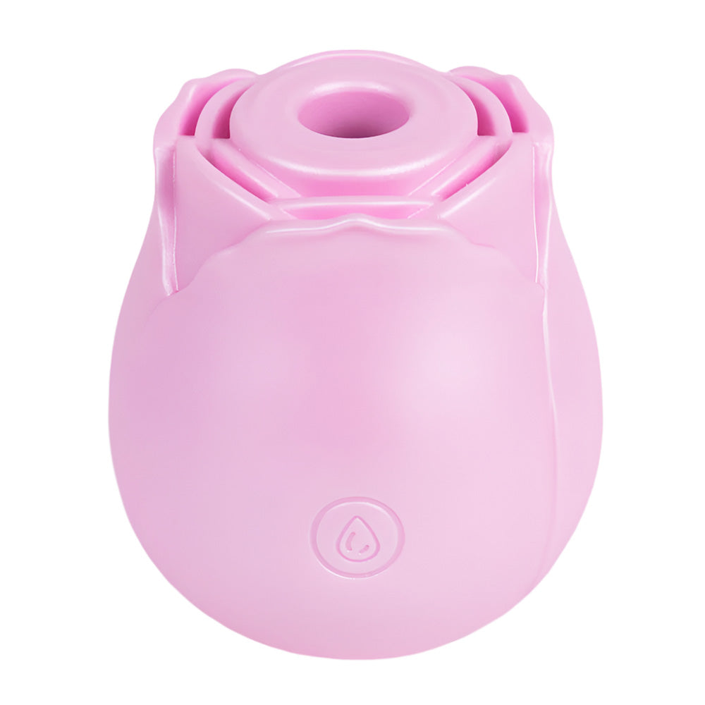 Pink Rose Clitoral Suction Vibrator – Quiet, Waterproof, 10 Modes, USB Rechargeable