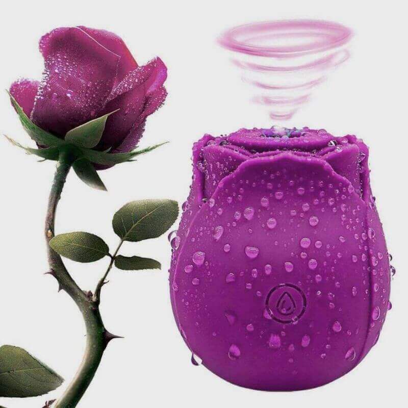 Purple Rose Clitoral Suction Toy – 10 Modes, Waterproof, USB Rechargeable, Quiet
