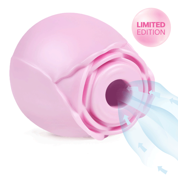 Pink Rose Clitoral Suction Vibrator – Quiet, Waterproof, 10 Modes, USB Rechargeable