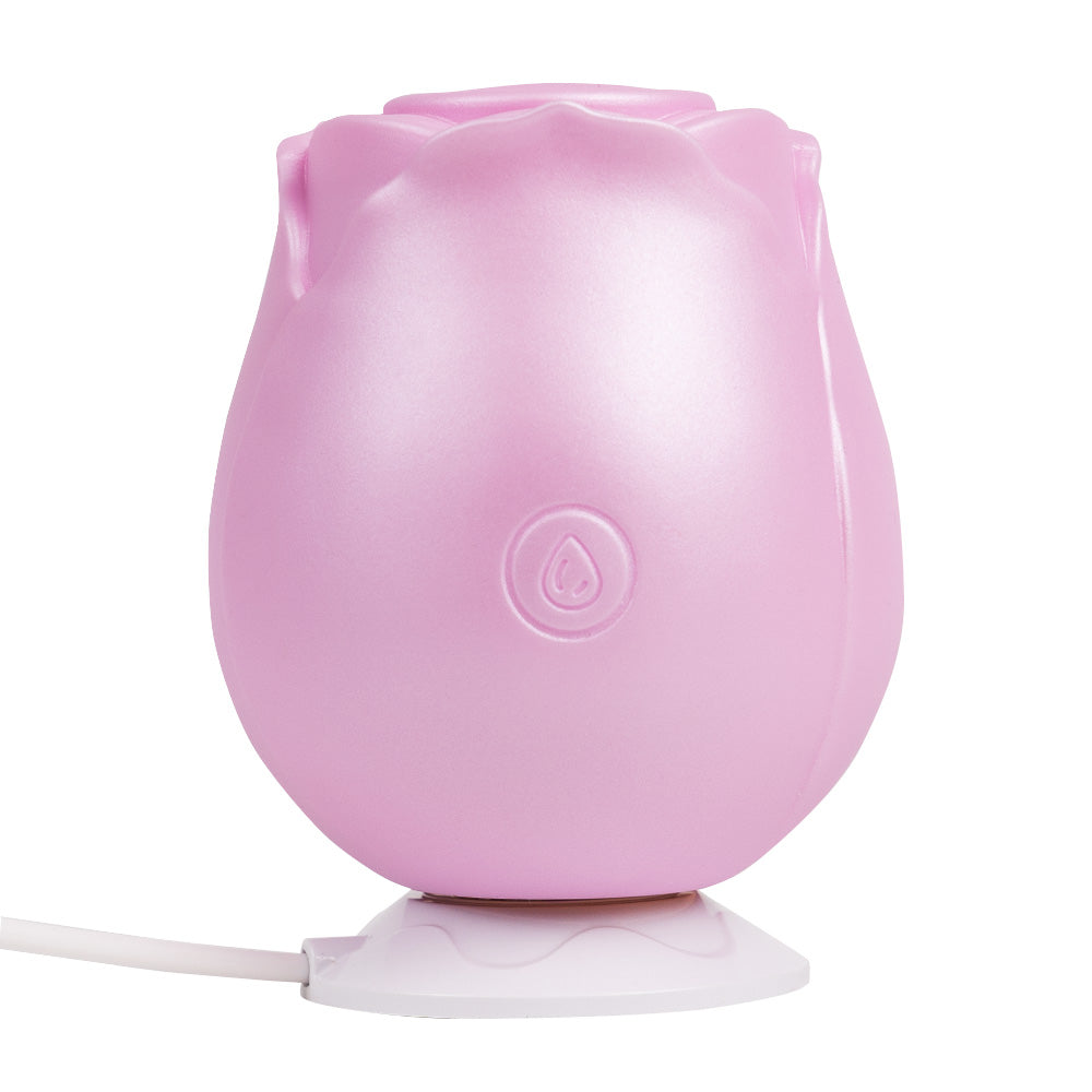 Pink Rose Clitoral Suction Vibrator – Quiet, Waterproof, 10 Modes, USB Rechargeable